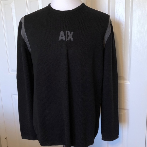 Armani Exchange Other - Armani Exchange Black Pullover Sweater AX on Chest